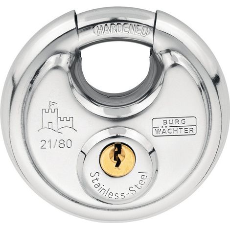 Cadenas à cylindre 21 80 SB largeur du corps de serrure 80mm VA diverses serrures