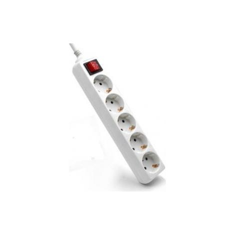 REGLETA PHASAK 6 TOMAS CON INTERRUPTOR 1.5MT BLANCO HEMBRA BNS 1208 T
