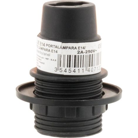 E14 thermoplastique 1 bague noir