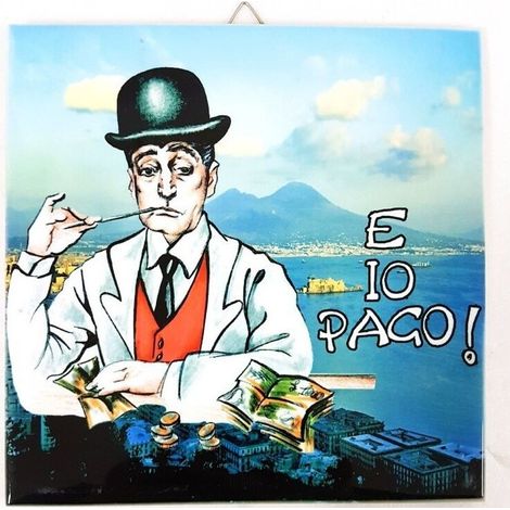 Tuile De Voyance En Céramique Décorative Et Fond I Pay Naples