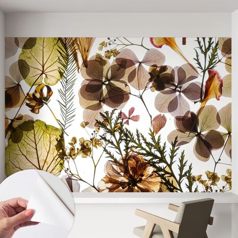 Papier peint autocollant adhésif décoratif avec motifs pour salon et chambre a motif Composition naturelle 152x104 cm (1/5)