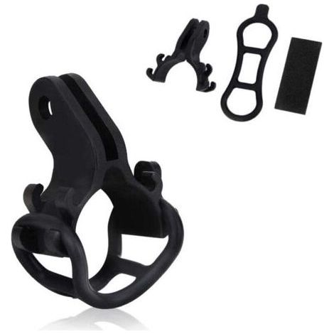 Ulisem Bicycle Flashlight Holder, Universal Stable Bike Handlebar Mount, Clip for Flashlight Diameter Less than 40mm (Black) (1/4)
