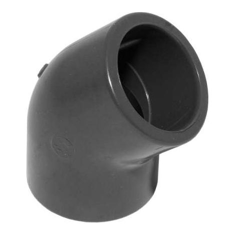 Georg Fischer PVC U Kunststoff Winkel grau 45° DN 20 721150106