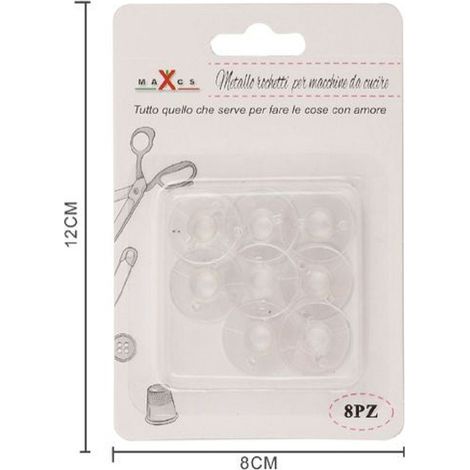 Kaela - Set 8 Rocchetti Spolina Plastica Bobine Raccogli Filo Per Macchina Cucire 87533 -