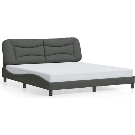 Maison Exclusive - Giroletto senza Materasso Hvar Grigio Scuro 180x200 cm Tessuto