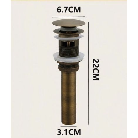 Tapones para fregaderos, Tapones antiatascos para desagües, Desagües emergentes para lavabos de baño, Desagües de latón, desagües para lavabos (1/5)