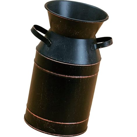 Vase Vintage en Fer Noir, Seau à Fleurs Rustique pour Bouquets (1/5)