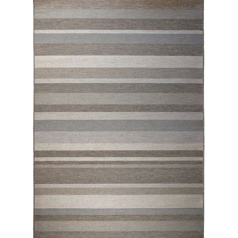 LAGUNA BAY - Tapis d'extérieur/intérieur motifs lignes mix beige 160x230 (1/5)
