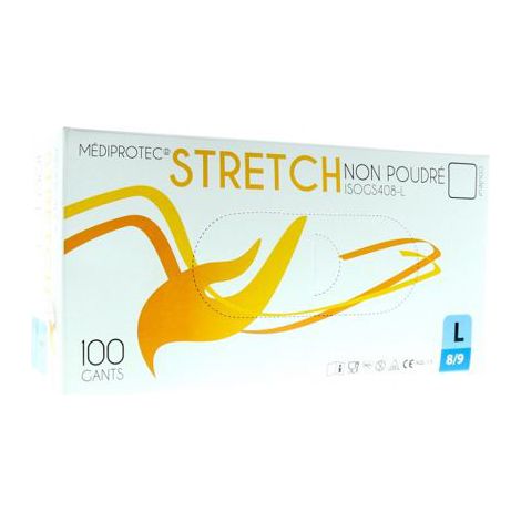 Gant stretch non poudre large taille l