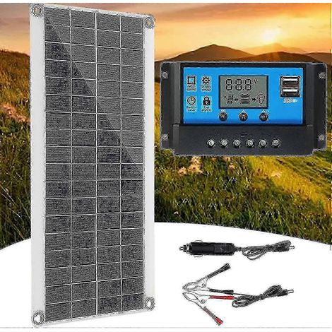 Kit solaire 300 W 12 V avec régulateur de charge pour jardin et camping 2025 (1/4)
