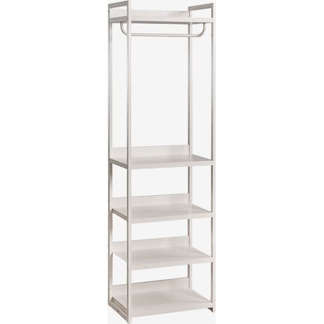 Armoire ouverte avec étagères en fer Velunis SKLUM Blanc Gardenia