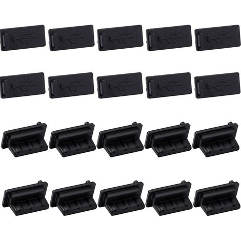 20 protections anti-poussière en silicone pour ports USB 2.0/3.0 (connecteurs femelles). (1/5)