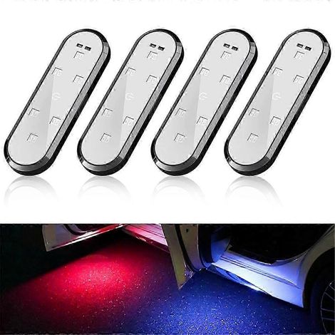 Luz para puerta de coche, proyector de luz LED para puerta de coche, luz de bienvenida LED de 7 colores, luz de advertencia LED para puerta de coche, edición 0709