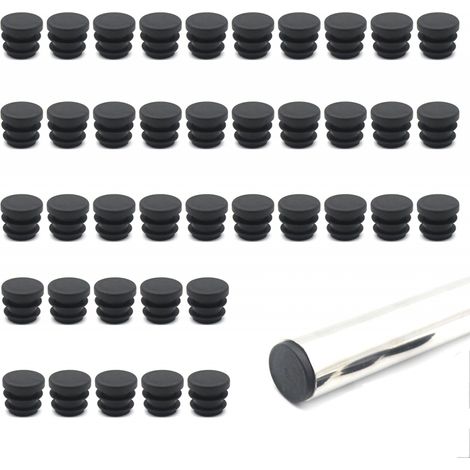 40 Embouts Plastique 16mm pour Tubes Ronds Pieds Tables Chaises (1/5)