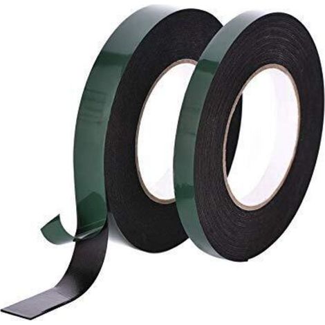 Rouleaux de Ruban Adhésif Double Face 12mm - Extra Fort Imperméable pour Moulures et Éclairage LED (10m chaque) (1/4)