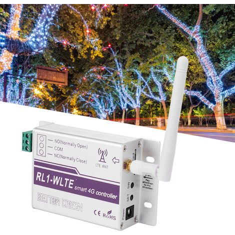 Interrupteur relais 4G à 1 canal RL1-WLTE-EU avec télécommande via application pour l'éclairage, les rideaux, les portes de garage et l'alimentation en eau (norme européenne 100-240 V) (1/5)