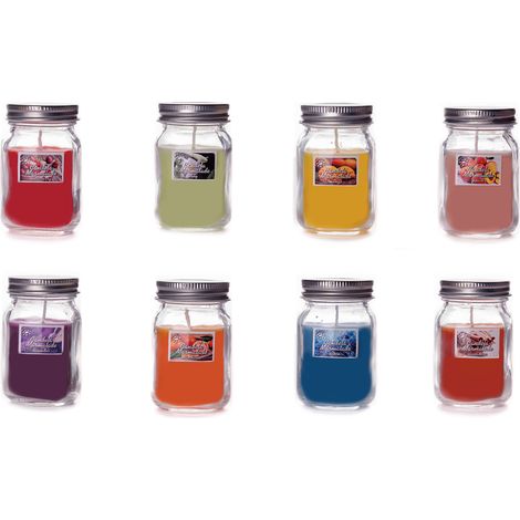 Candele Profumate In Barattolo Di Vetro Modello Marmalade In Varie Fragranze, misuraCandelacoloreMandarino (1/4)
