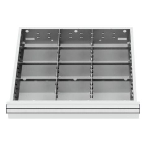 STIER Schubladeneinteilung Metalleinteilung BLH 75 mm Innenmaß 500x450 mm 12 Fächer 6 x TW 175