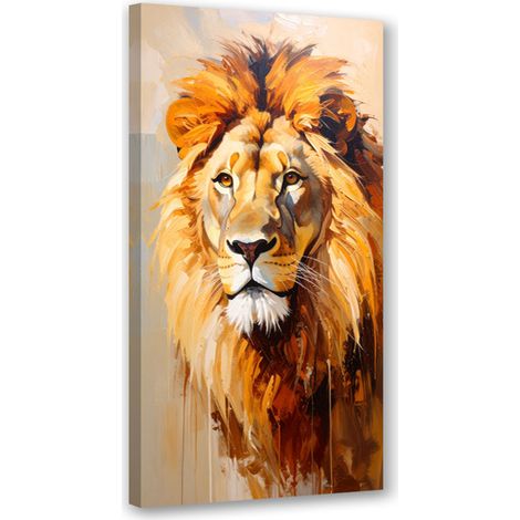 Tableau déco Lions animaux Afrique nature 40x80 (1/4)