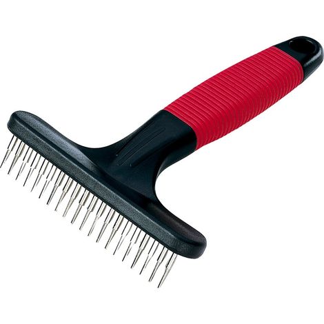 Ferplast GRO 5848 Pettine a rastrello a denti lunghi per cani con pelo medio e lungo. Variante GRO 5848 - Misure: 11 x h 15.5 cm -