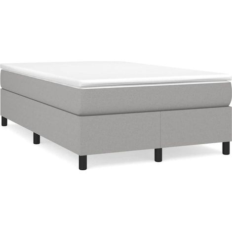 Maison Exclusive - Boxspringbettgestell Hellgrau 120x200 cm Stoff (1/5)