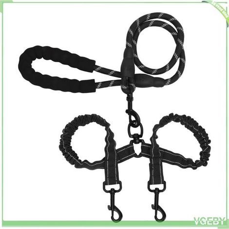 Laisse pour chien - FAFEICY - Tandem rotatif 360° - Anti-emmêlement - Amortisseur - Réfléchissante (1/5)