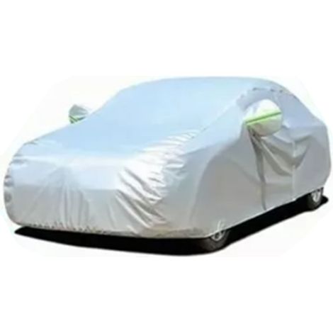 Housse de voiture extérieure 4,75 à 4,9 m longueur, aluminium épais anti-poussière, intempéries et pluie, couverture complète (1/5)