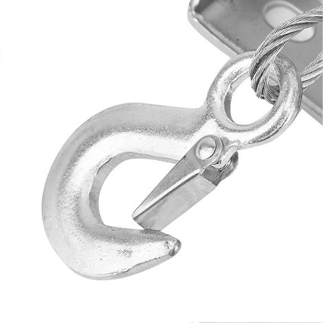 Treuil manuel robuste pour camion, action fluide, capacité de levage de 2500 lb, avec câble en acier de 10 m.