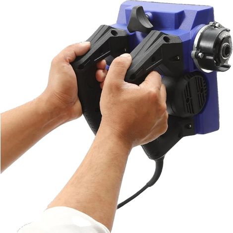 Pialla elettrica, motore da 1300 W, velocità da 1000 a 4000 giri/min, 21 lame in acciaio al tungsteno, impugnatura ergonomica a doppia presa, design compatto. (1/5)
