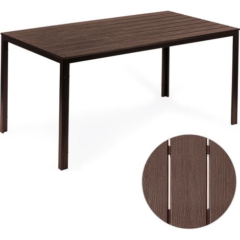 Garten gastronomietisch 156 x 78 cm braun