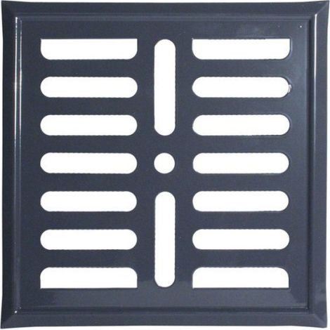 Grille De Ventilation - Métal Peint - 14x14 Cm - Graphite - 1 Pièce