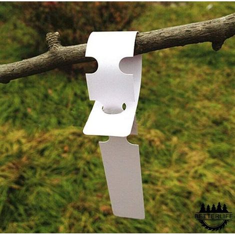 200 Étiquettes en Plastique Blanc pour Plantes et Arbres - Dimensions 2 x 20cm - Grande Surface d'Écriture (1/5)