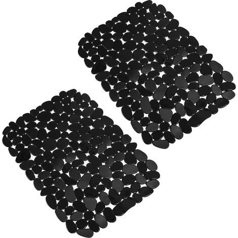 Tapis Evier Cuisine, Lot de 2 Tapis de Protege Evier Cuisine en PVC, 40x30cm Tapis Evier, Tapis D'évier en Forme de Galets pour Le Fond de L'évier de Cuisine (1/5)