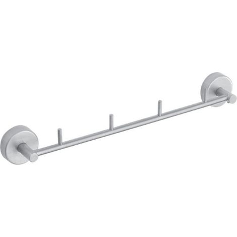 Porta salviette barra con 3 ganci in acciaio inox satinato  Monde-S kamalu