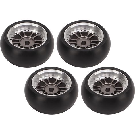 Lot de 4 pneus drift RC en titane, amorti renforcé, haute résistance à l'abrasion, installation facile, pour voitures RC 1/28. (1/5)