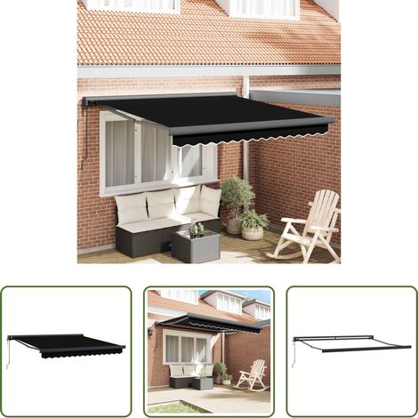 Schatten -  Markise Schwarz 300 x 250 x 165 cm Polyester und Aluminium (1/5)