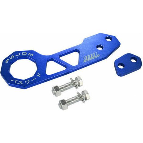 JDM Car Modification Trailers Universal Tow Hook Car Rear Bumper Compatible Aluminum Trailer - Blue (1/5)