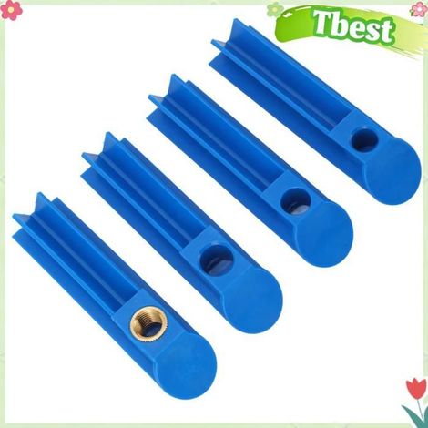 Adaptateur de nettoyage d'injecteur de carburant universel ABS bleu, Kit de 4 pièces pour voiture et moto, ensemble d'outils de (1/4)