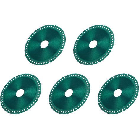 5 disques diamantés OD100mm ID20mm pour meuleuse, lames vertes découpe verre céramique carrelage (1/5)