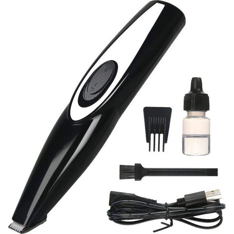Cisailles pour animaux, rechargeables par USB, 6 500 tr/min, 6,5 W, 110-240 V, noires (1/5)
