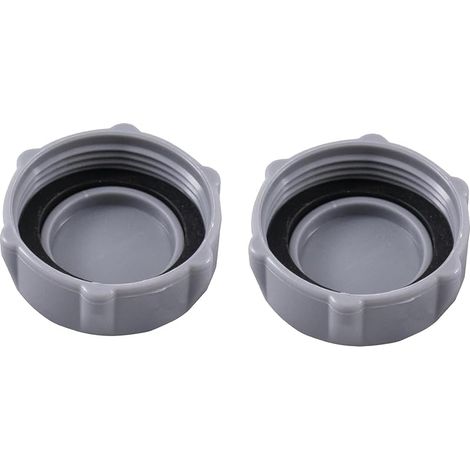 Bouchon de valve de vidange de P6H1158 Robuste Accessoires de Piscine Compatible avec le Système de Valve de Vidange P01006 (Gris, Lot de 2) (1/5)
