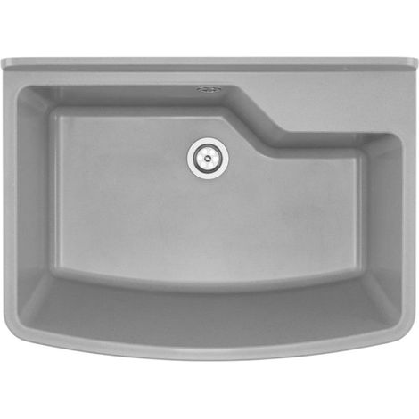 Lavello a parete con 1 vasca 61x44.5 cm staffe incluse colore grigio - Gardy