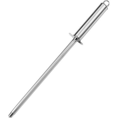 Fusil à aiguiser de 20 cm, acier à aiguiser pour couteaux de kitchen, Aiguiseur de couteaux haut de gamm Länge: 20 cm, Gesamtlänge: 30 cm (1/5)
