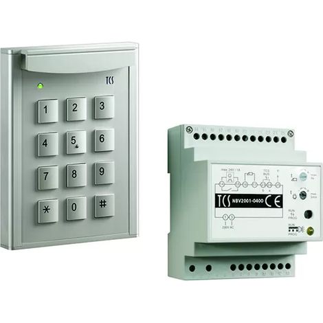 TCS code:pack mit Codechloss codelock12 für bis zu 10 Zahlencodes, eloxiert silber + Steuergerät BVS20 PZF5000-0010 (1/2)