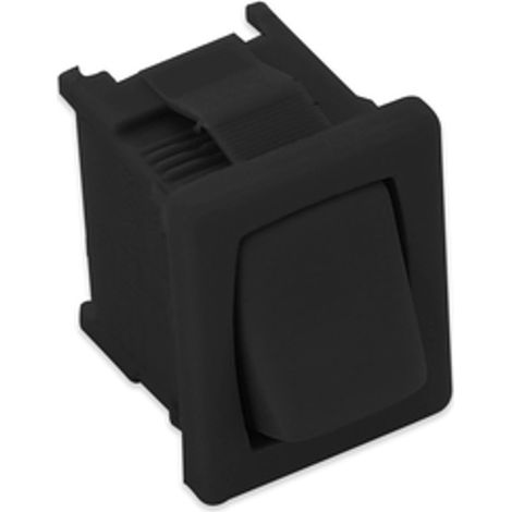 INTERRUTTORE UNIPOLARE 20X13 6A 2 FASTON NERO UNIVERSALE VARI USI