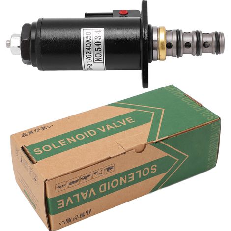 Vanne électromagnétique de verrouillage de sécurité pour pompe hydraulique KOBELCO SK200, pièces d'excavatrice (1/5)