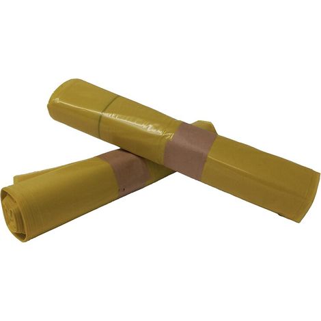 Sacs poubelles jaunes 20 litres rouleau de 25 sacs - CRISTAL HYGIENE
