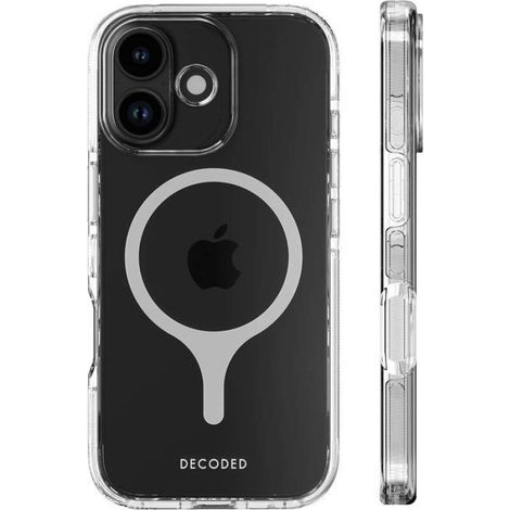 Coque iPhone 17 - Compatible MagSafe - Rebords Surélevés 2,3 mm - Polycarbonate GRS + Polyuréthane - Transparente - 1 Pièce (1/4)