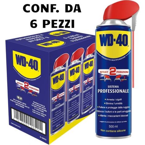 WD-40 Lubrificante Spray Sbloccante 5 in 1 6 Pezzi da 500ML con Erogatore