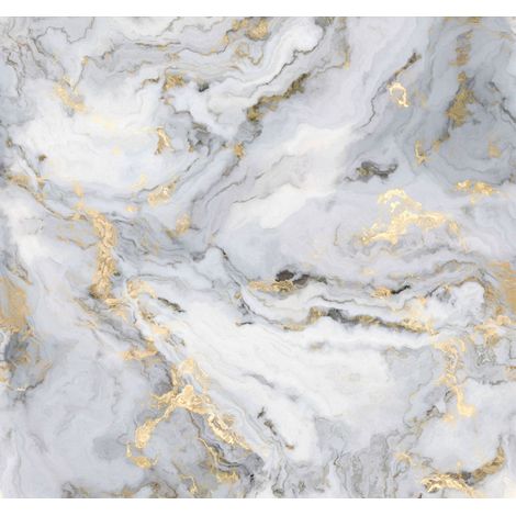 Komar Panorama Wandtapete Stein grau und gold 280 x 300 cm (1/5)